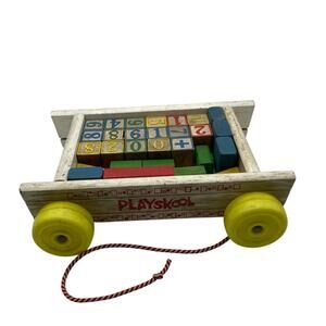 Vintage Playskool Number Blocks Wagon